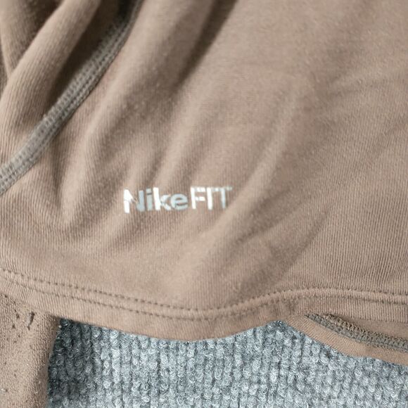 Nike Fit Dry Women's 1/4 Zip Athletic Shirt Brown Large 12-14 Raglan Sleeve - Picture 6 of 16